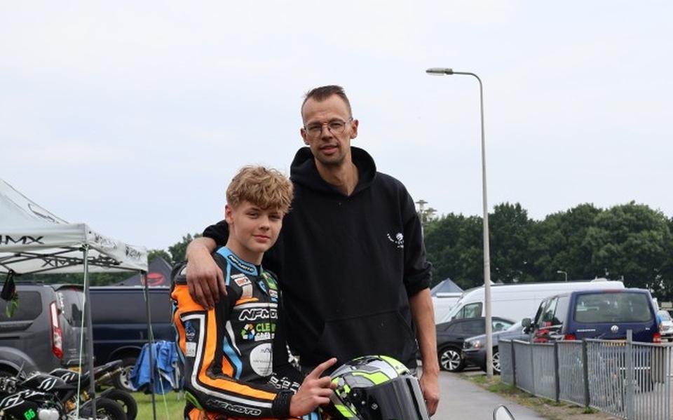 Leroy van Dooren met z'n vader Arnold.