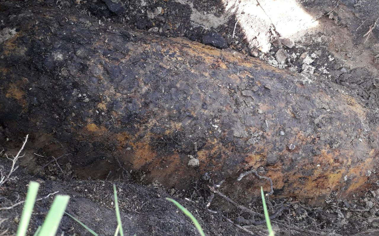 De vliegtuigbom die is gevonden in de buurt bij de kazerne.