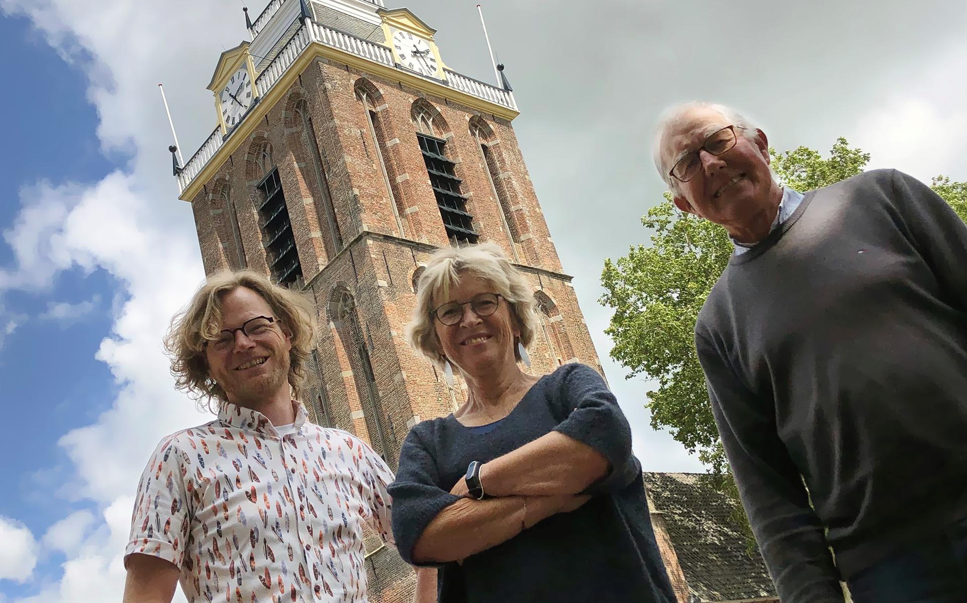 Vlnr: Mannes Hofsink, Fenna van der Weide en Jan Dijkstra.