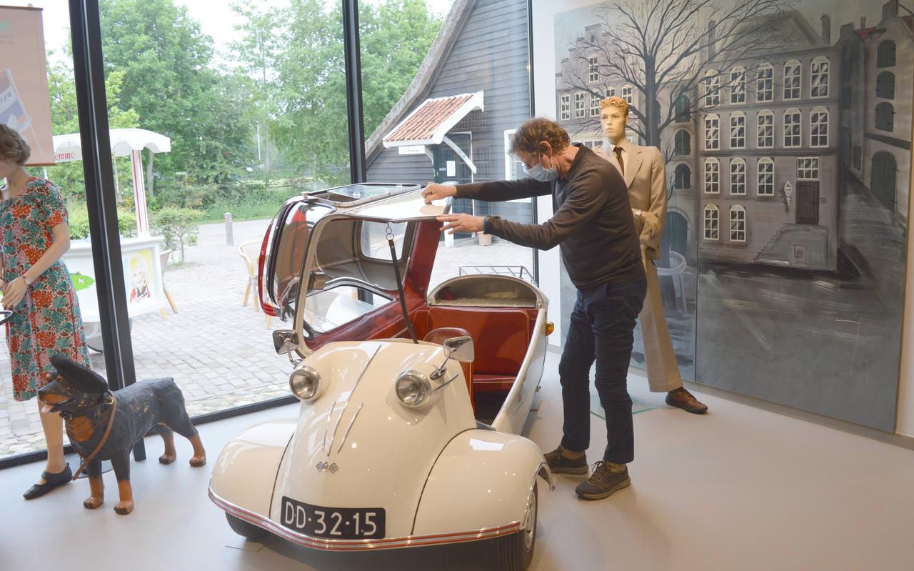 De Messerschmitt auto is een van de blikvangers van de expositie '75 Jaar Bevrijding 'in De Wemme.
