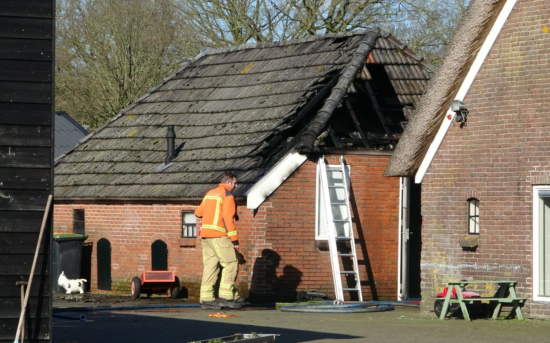 De brand in het schuurtje was snel onder controle.