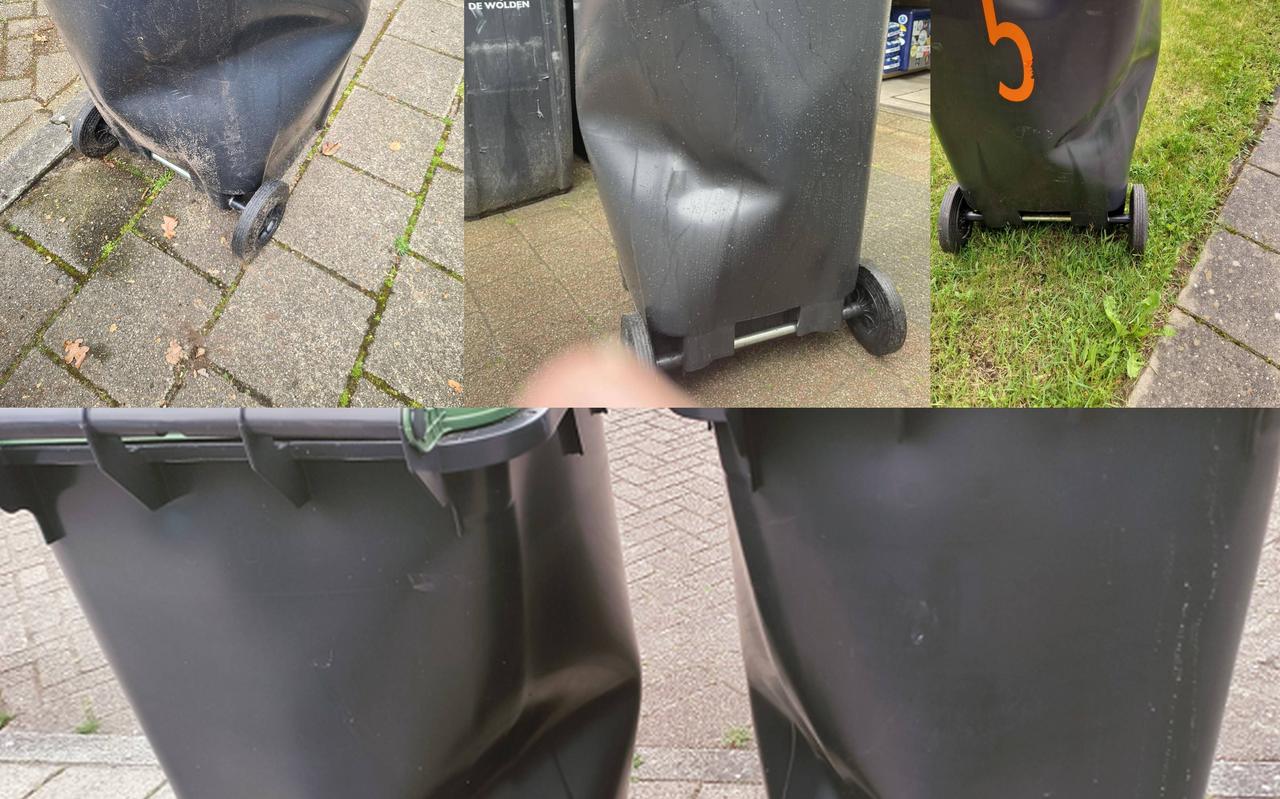 Nieuwe gft-containers die in de gemeente De Wolden worden verspreid, kwamen zo terug bij de bewoners na de eerste lediging. Nieuwe gft-containers die in de gemeente De Wolden worden verspreid, kwamen zo terug bij de bewoners na de eerste lediging.