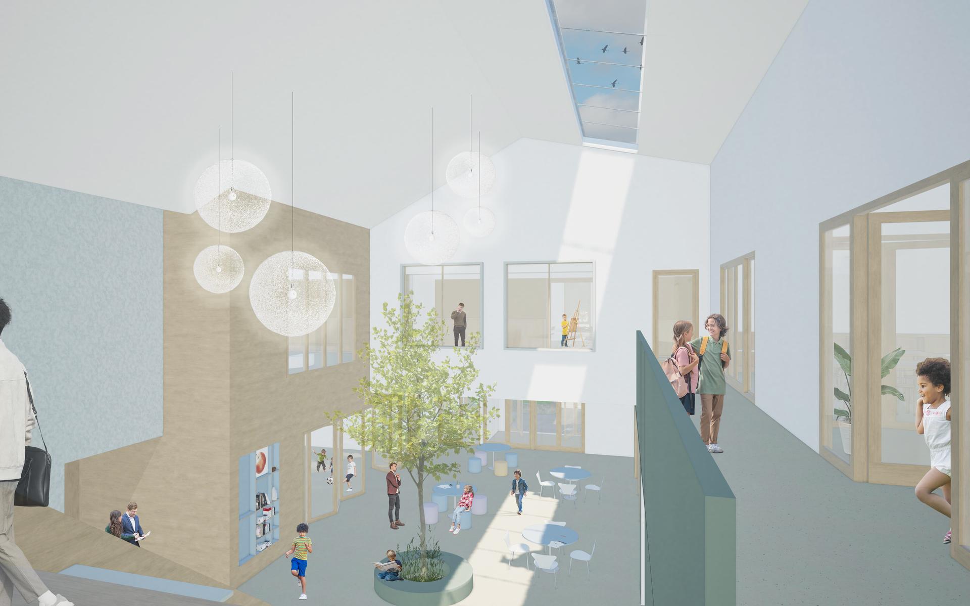 Spring Architecten uit Rotterdam ontwerpt kindcentrum Nieuwveense Landen.