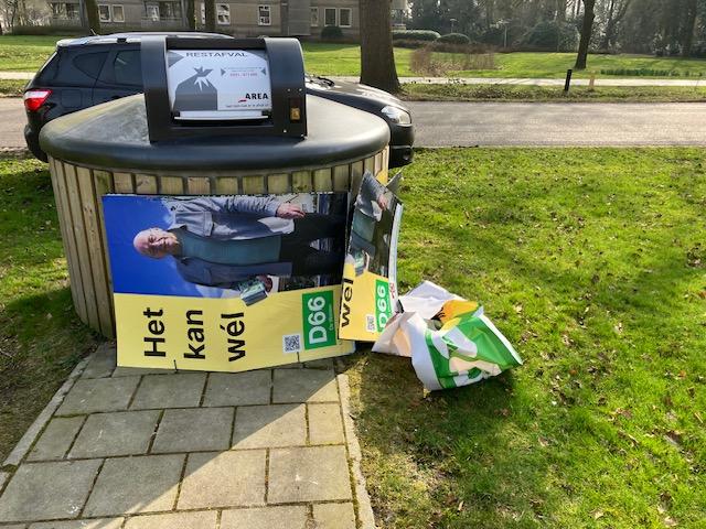 Woede over vernieling en diefstal campagnemateriaal in De Wolden, partijen doen aangifte