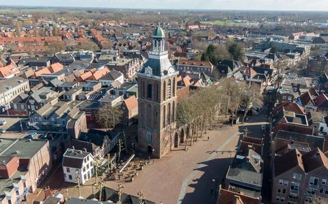 De Grote Kerk in de binnenstad van Meppel.