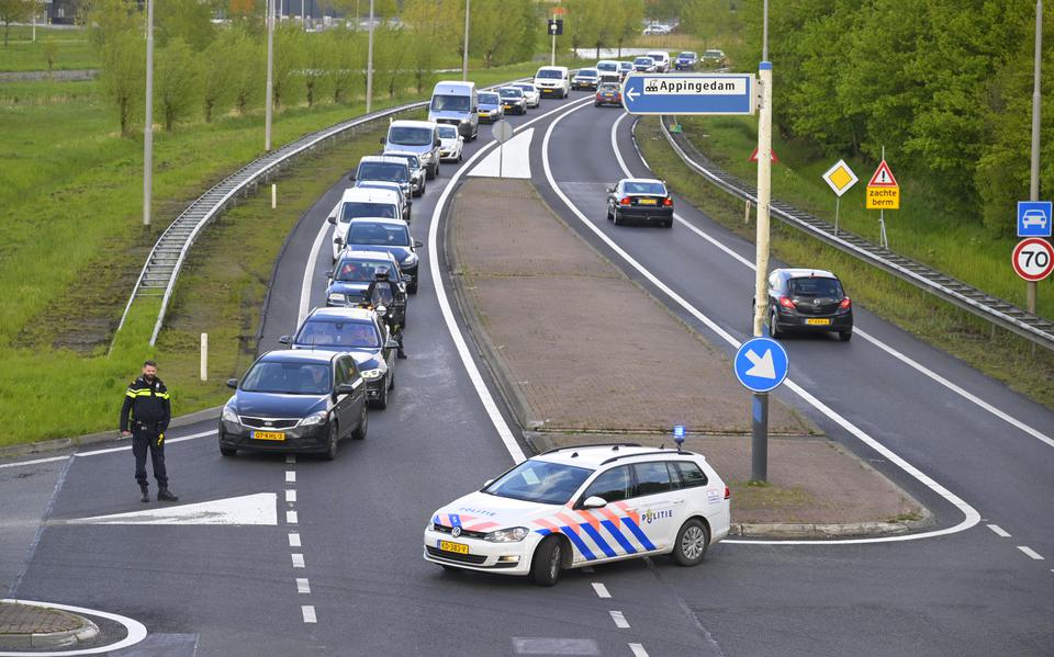 N33 bij Appingedam afgesloten na ongeval.