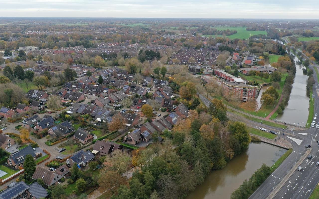 Een luchtfoto van een deel van de Oosterboer. Een luchtfoto van een deel van de Oosterboer.