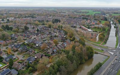 Een luchtfoto van een deel van de Oosterboer.